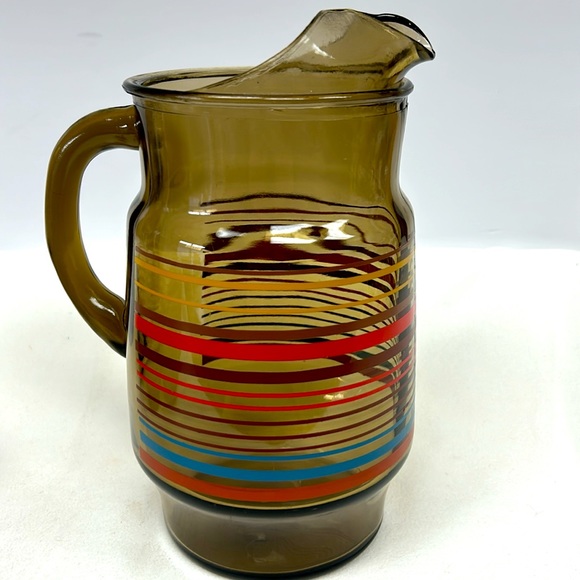Vintage Dominion Glassware 2.5L Pitcher and matching set of 5 175ml tumblers - Picture 2 of 11